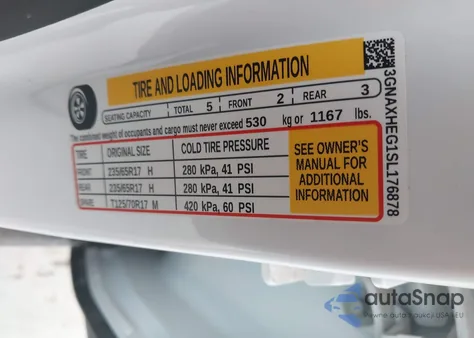 2025 Chevrolet Equinox Fwd Lt z USA, uszkodzony, nr VIN 3GNAXHEG1SL176878